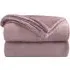 Flannel Faux Mink Throw - Mauve