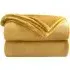 Flannel Faux Mink Throw - Ochre