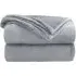 Flannel Faux Mink Throw - Silver