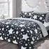 Galaxy Double Teddy Duvet Set - Grey, Fleece