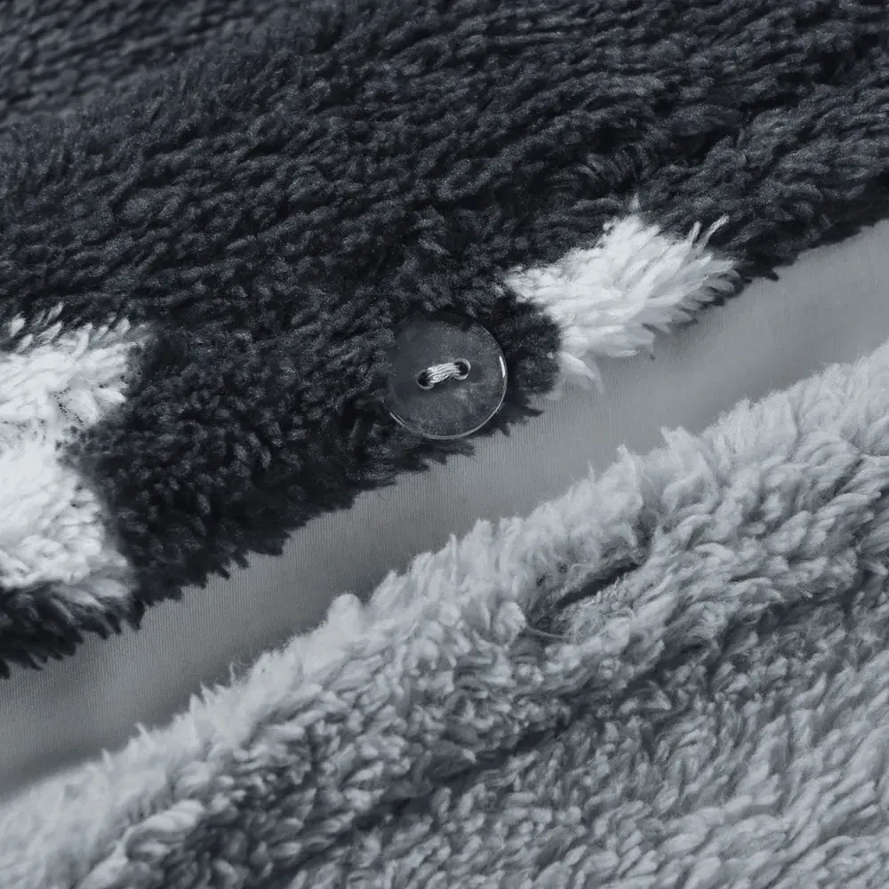 Galaxy King Size Teddy Duvet Set - Grey, Fleece