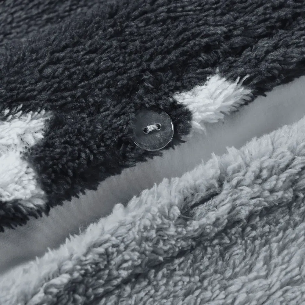 Galaxy Single Teddy Duvet Set - Grey, Fleece