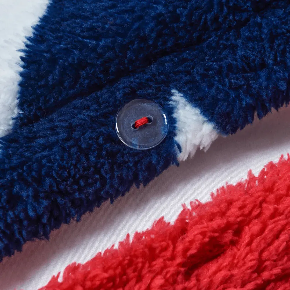 Galaxy Super King Teddy Duvet Set - Navy, Fleece