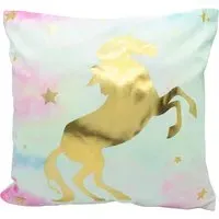 Golden Unicorn Filled Cushion 2 Pack - Multi