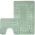 Greek Key Bath Mat Set - Green, Polypropylene
