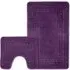 Greek Key Bath Mat Set - Purple, Polypropylene