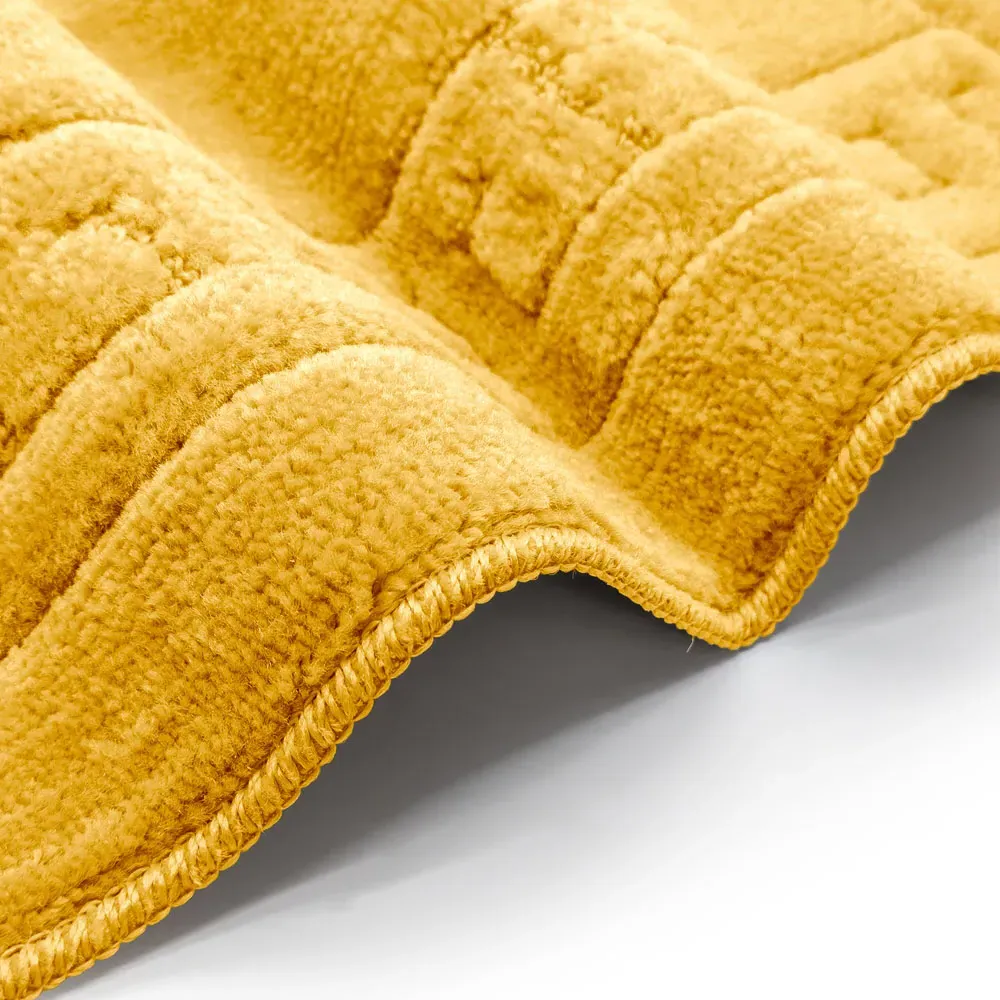 Greek Key Bath Mat Set - Yellow, Polypropylene