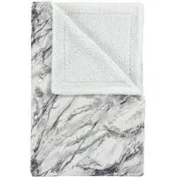 Grey Marble Sherpa Throw - Grey