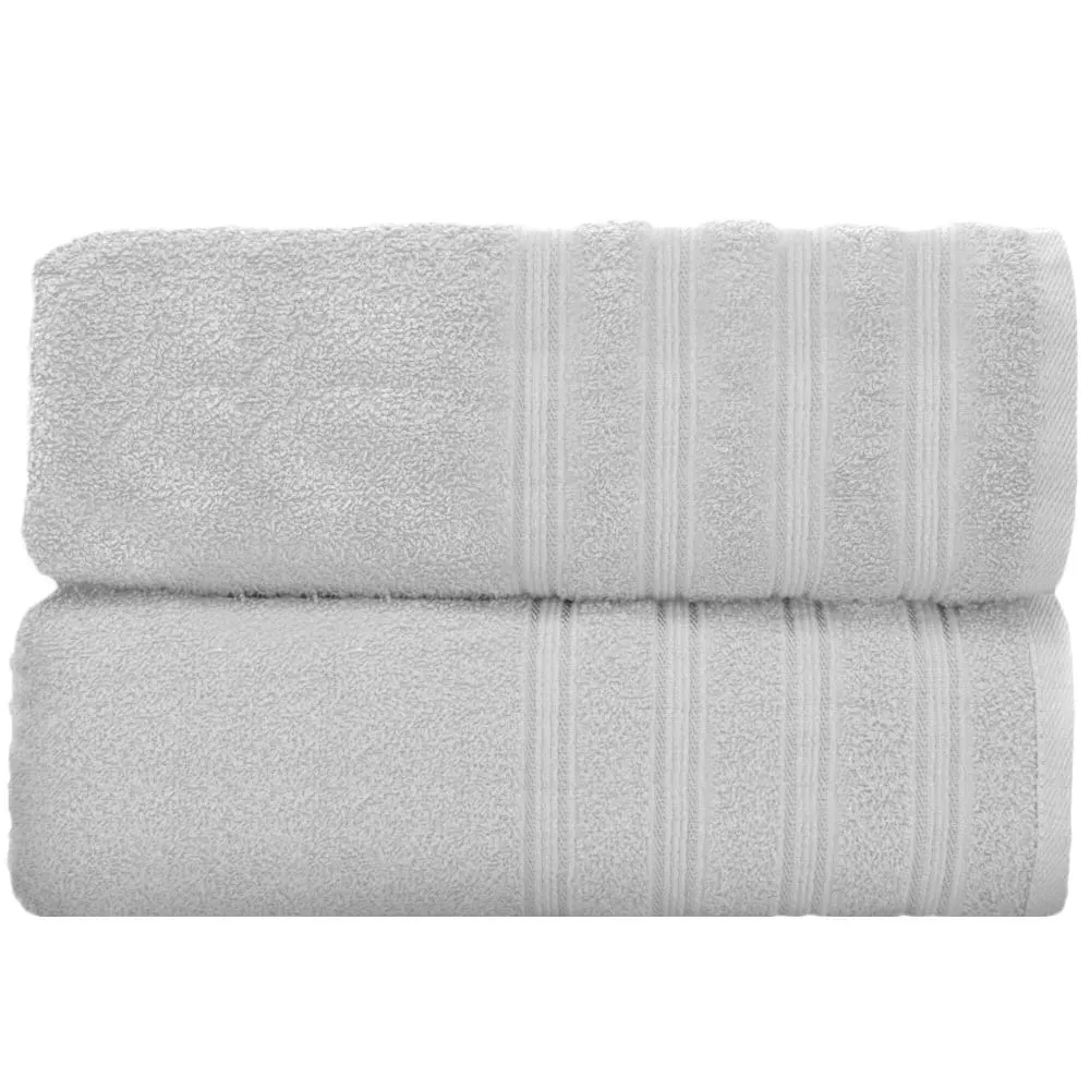 Hampi Bath Towel Set of 2 - White, Cotton