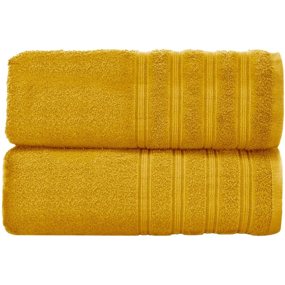 Hampi Bath Towel Set of 2 - Yellow, Cotton