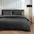 Helios Single Duvet Set - Black, Microfiber