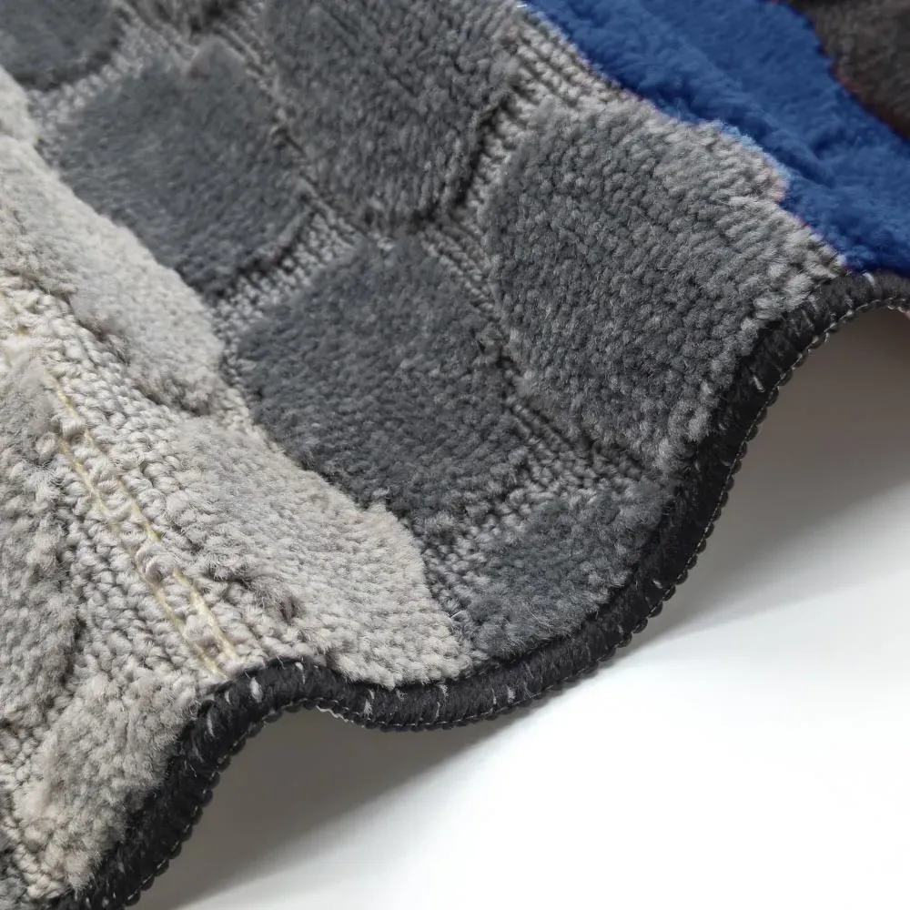 Hex Stripe Bath Mat Set - Navy