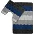 Hex Stripe Bath Mat Set - Navy