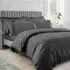 Hilton Double Stripe Duvet Set - Black