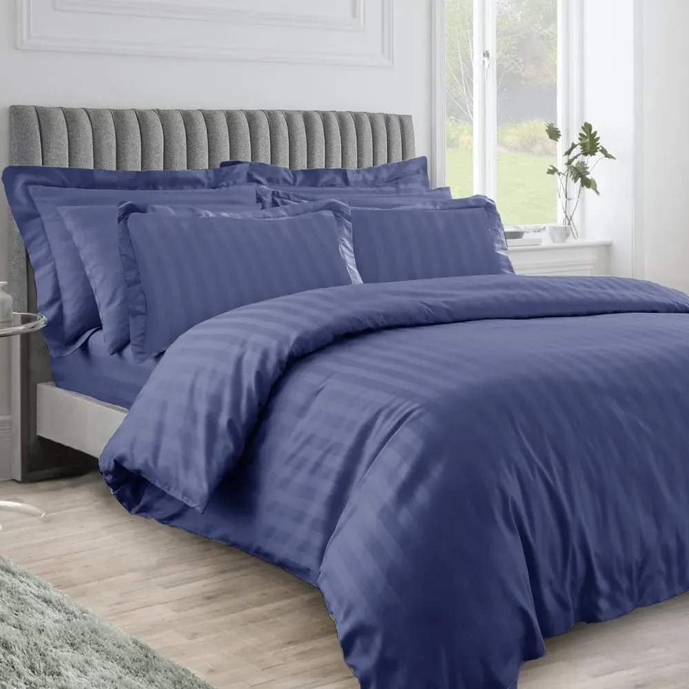 Hilton Double Stripe Duvet Set - Navy