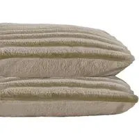Jumbo Cord Pillowcase 2 Pack - Beige