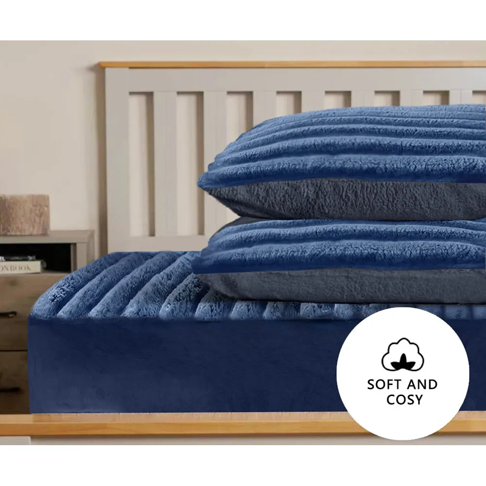 Jumbo Cord Pillowcase 2 Pack - Navy