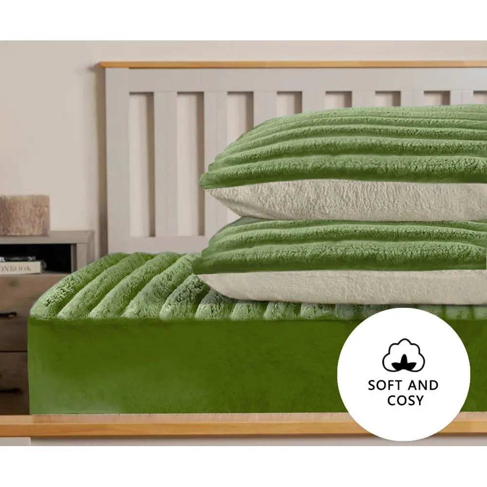 Jumbo Cord Pillowcase 2 Pack - Olive