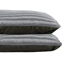 Jumbo Cord Pillowcase 2 Pack - Silver