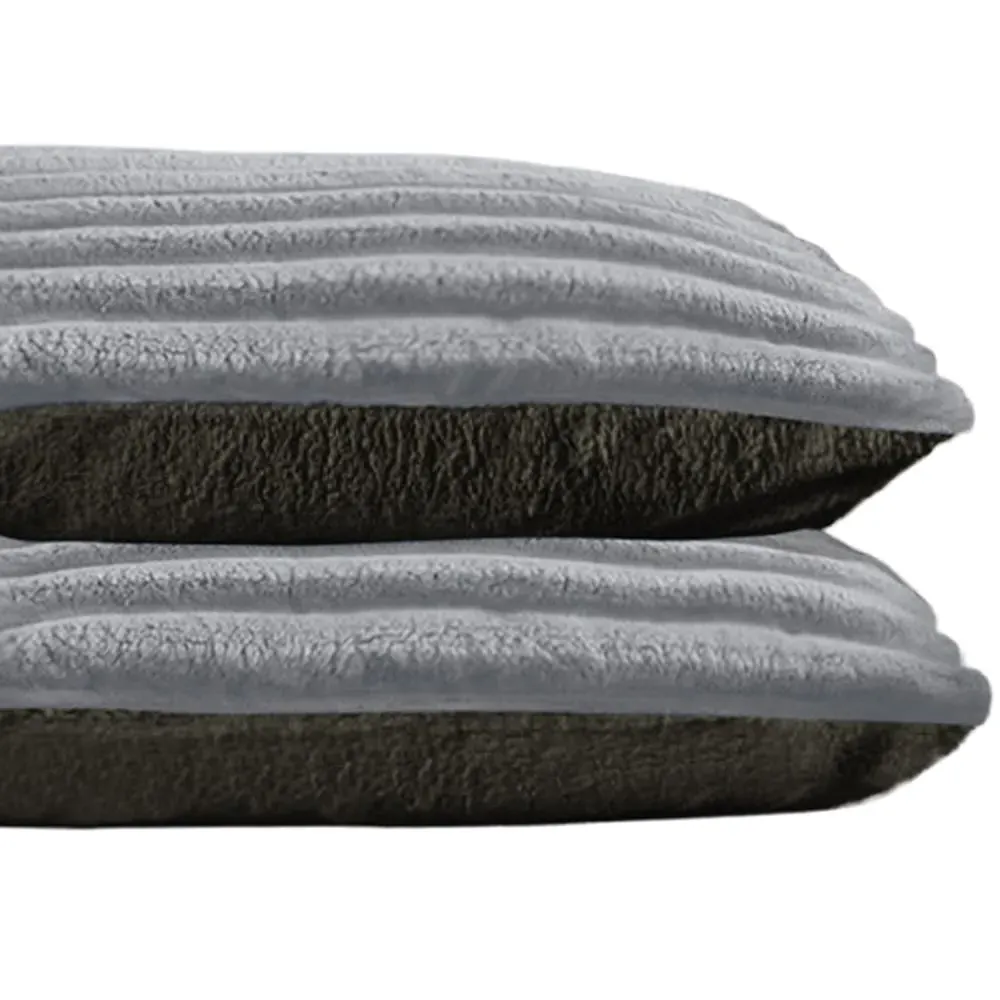 Jumbo Cord Pillowcase 2 Pack - Silver image