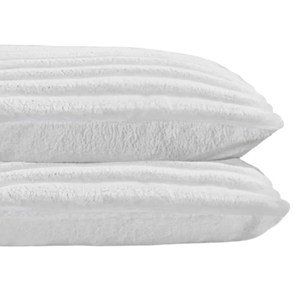 Jumbo Cord Pillowcase 2 Pack - White image