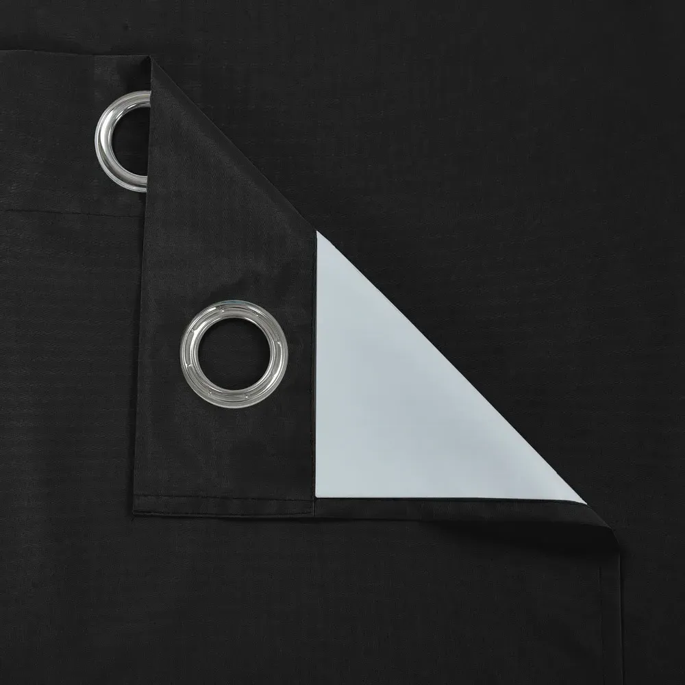 Kassidy Blackout Curtains with Tape Tops - Black