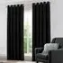 Kassidy Blackout Curtains with Tape Tops - Black