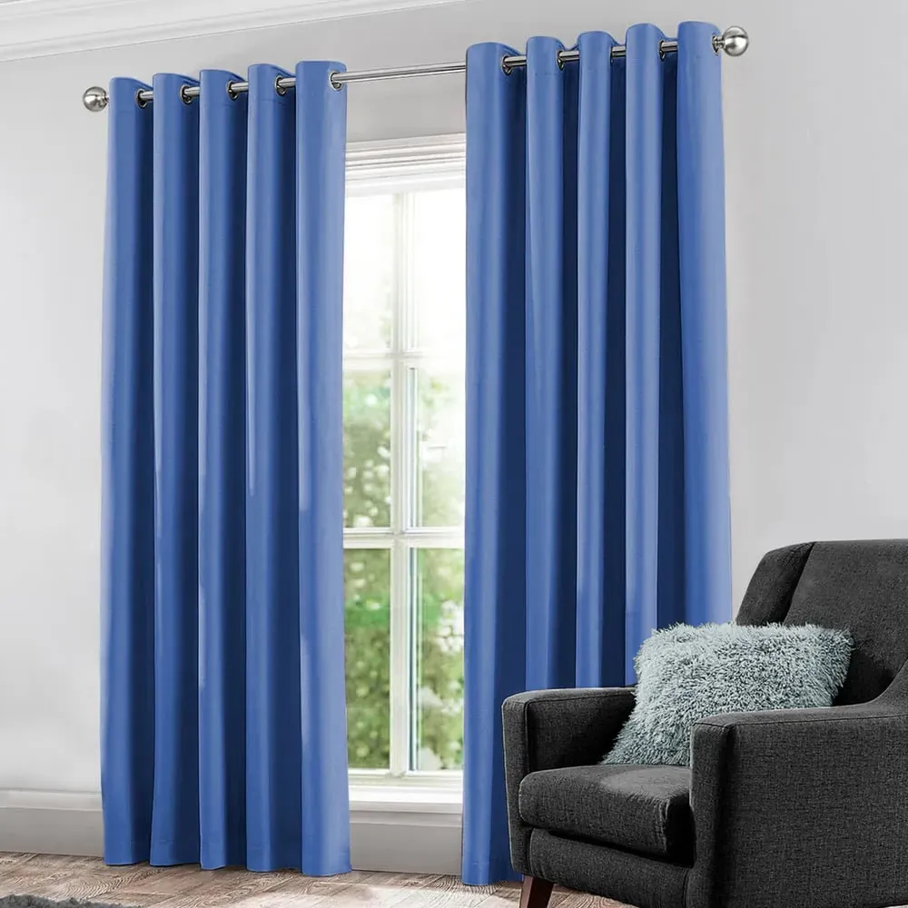 Kassidy Blackout Curtains with Tape Tops - Blue image
