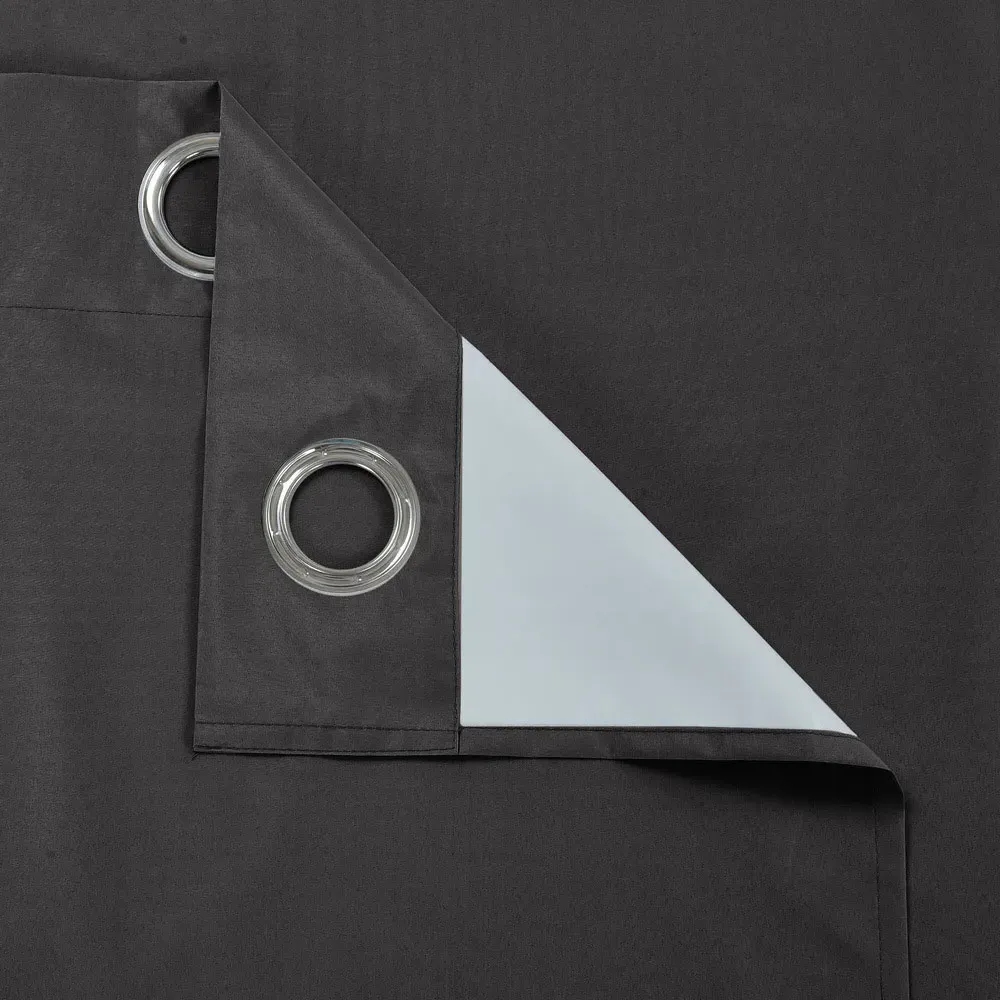 Kassidy Blackout Curtains with Tape Tops - Charcoal
