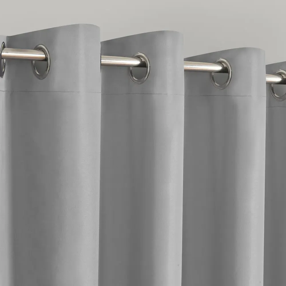 Kassidy Blackout Curtains with Tape Tops - Silver