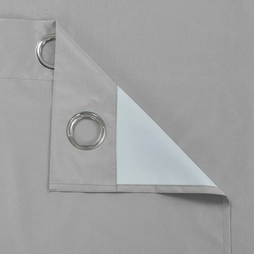 Kassidy Blackout Curtains with Tape Tops - Silver