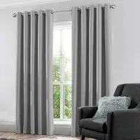 Kassidy Blackout Curtains with Tape Tops - Silver