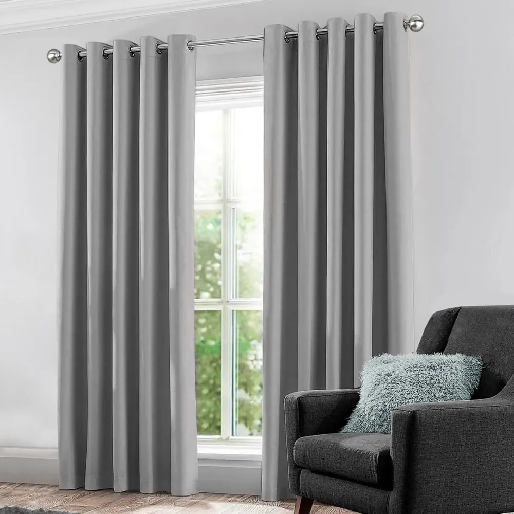 Kassidy Blackout Curtains with Tape Tops - Silver image