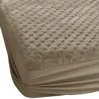 King Size Chunky Popcorn Fitted Sheet - Beige