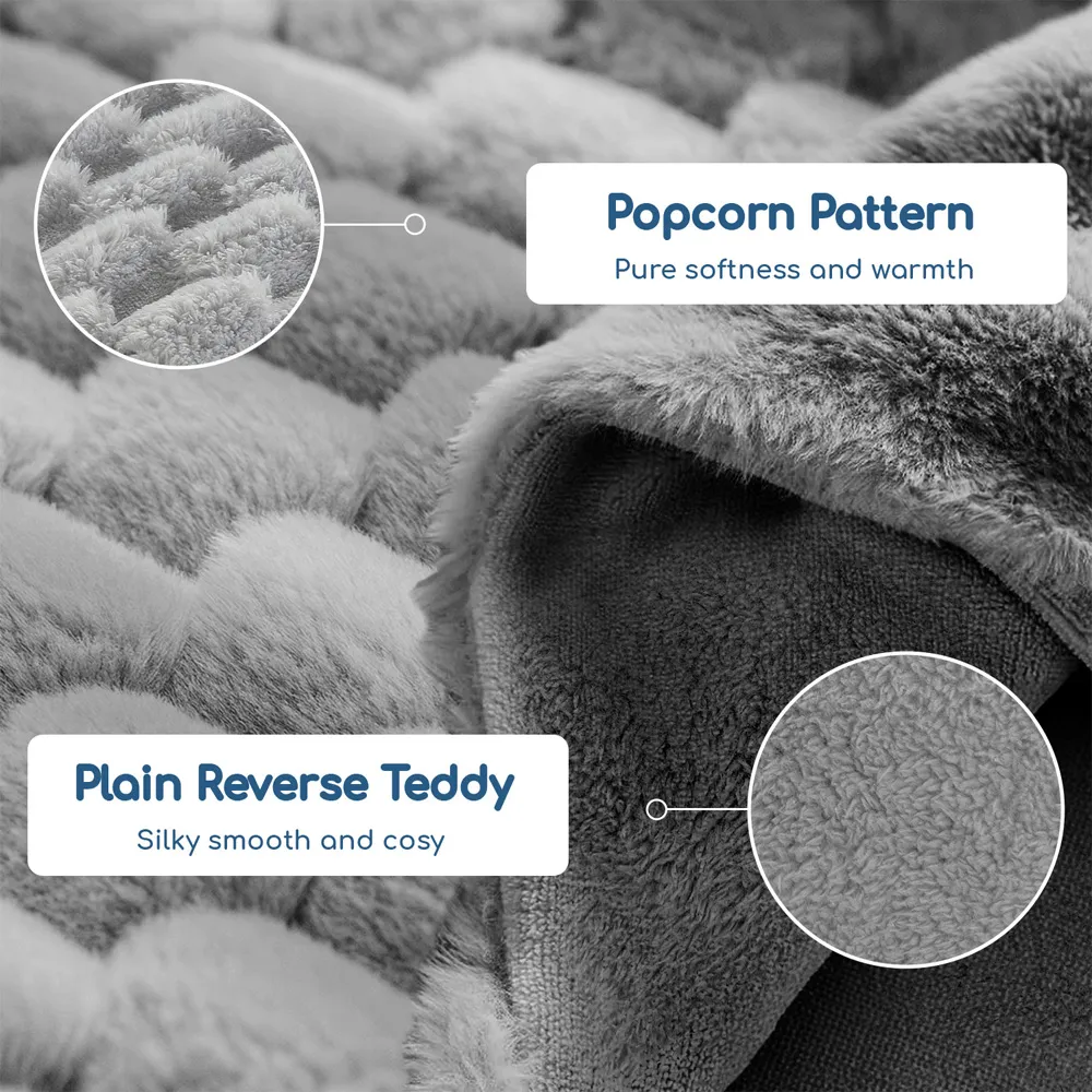 King Size Chunky Popcorn Fitted Sheet - Silver