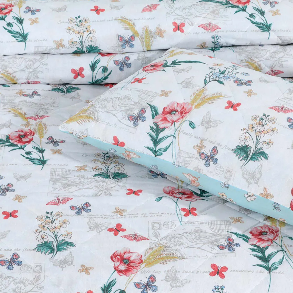 King Size Sacramento Floral Bedspread Set - Multi, Polycotton