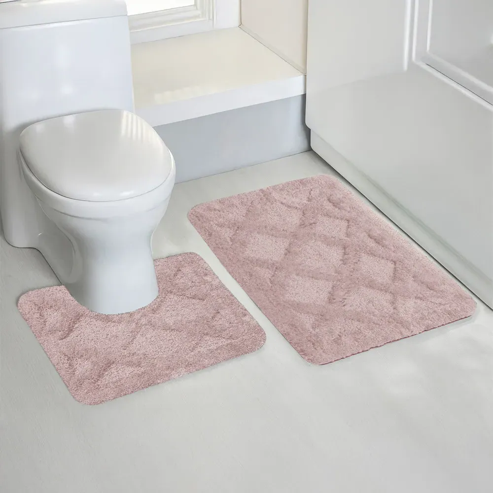 Knox Bath Mat Set - Pink