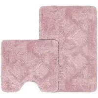 Knox Bath Mat Set - Pink