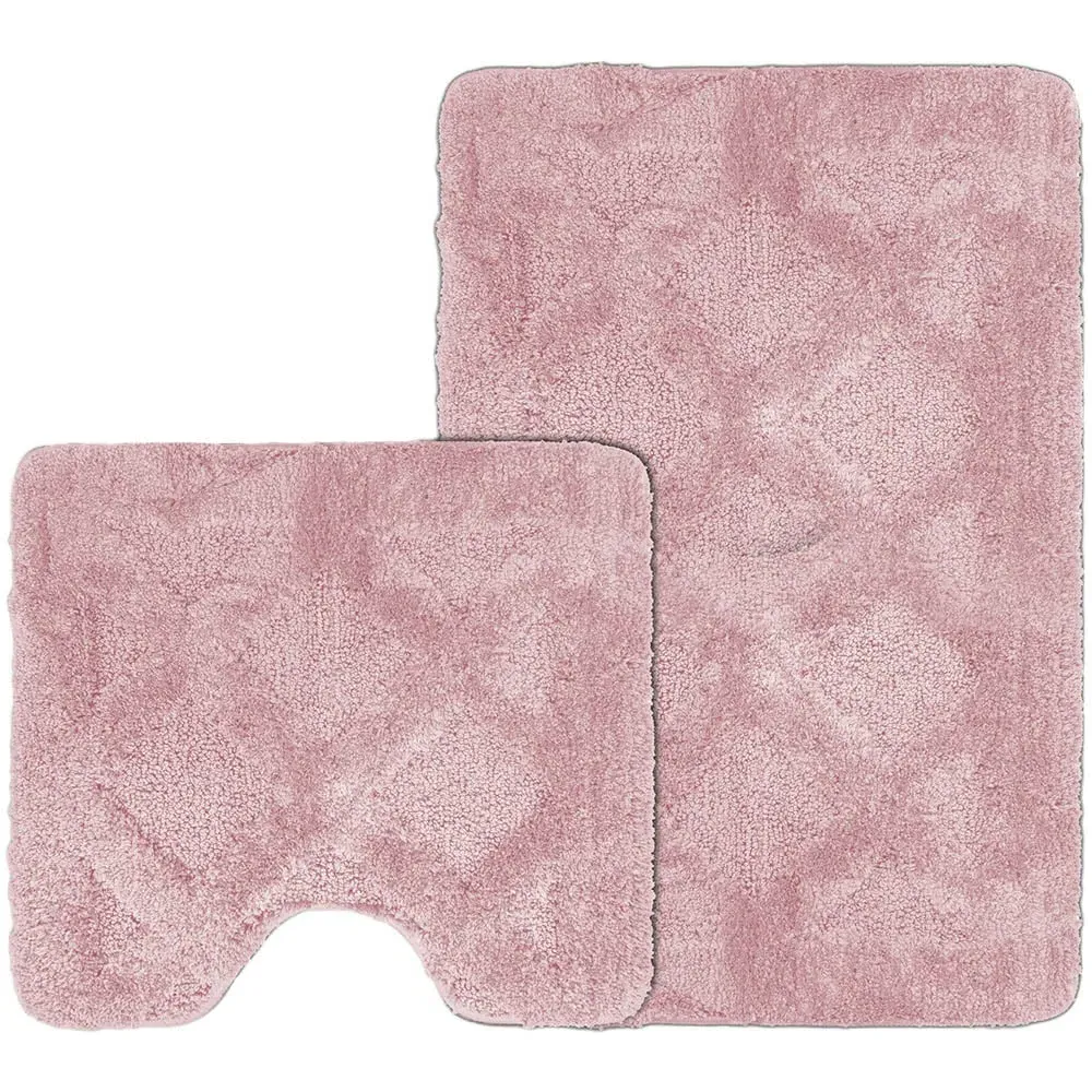 Knox Bath Mat Set - Pink