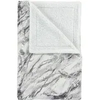 Large Grey Marble Sherpa Throw - Grey