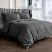 Larson King Size Duvet Set - Black