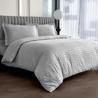 Larson Single Duvet Set - Silver