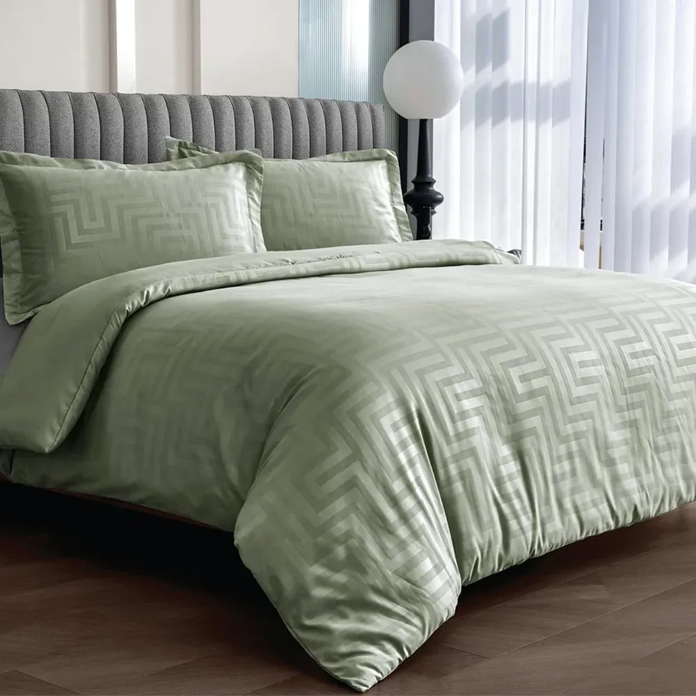 Larson Super King Size Duvet Set - Green