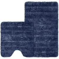 Lexington Bath Mat Set - Navy, Cotton