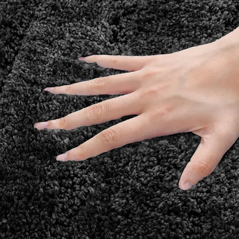 Linear Bath Mat Set - Black