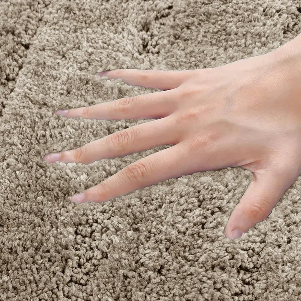 Linear Bath Mat Set - Brown