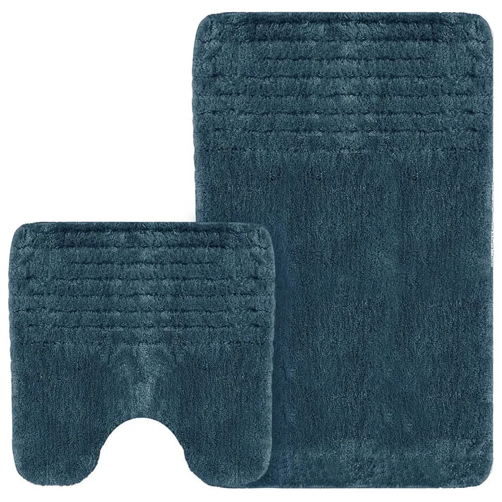 Linear Bath Mat Set - Green