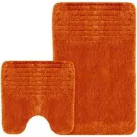Linear Bath Mat Set - Orange
