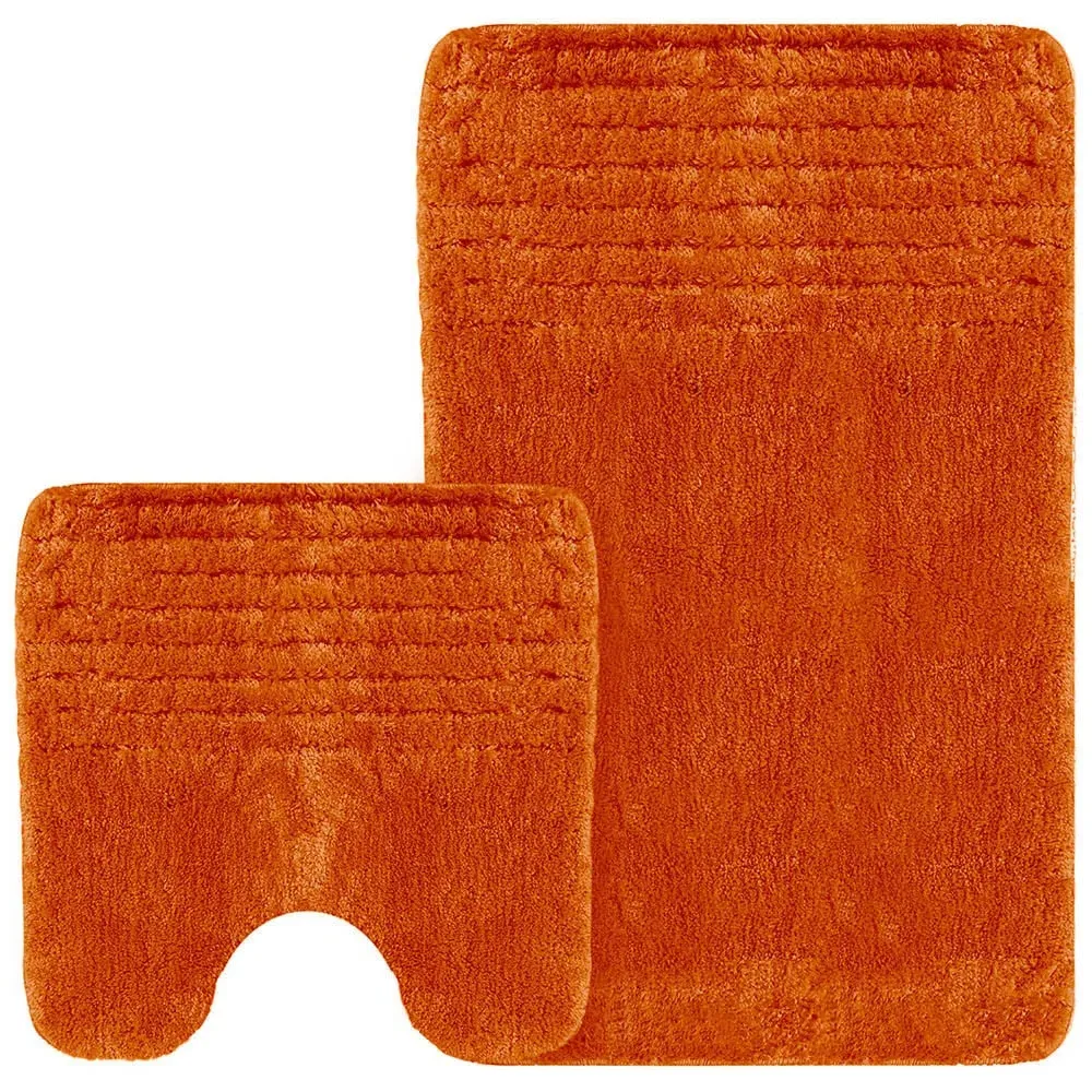 Linear Bath Mat Set - Orange