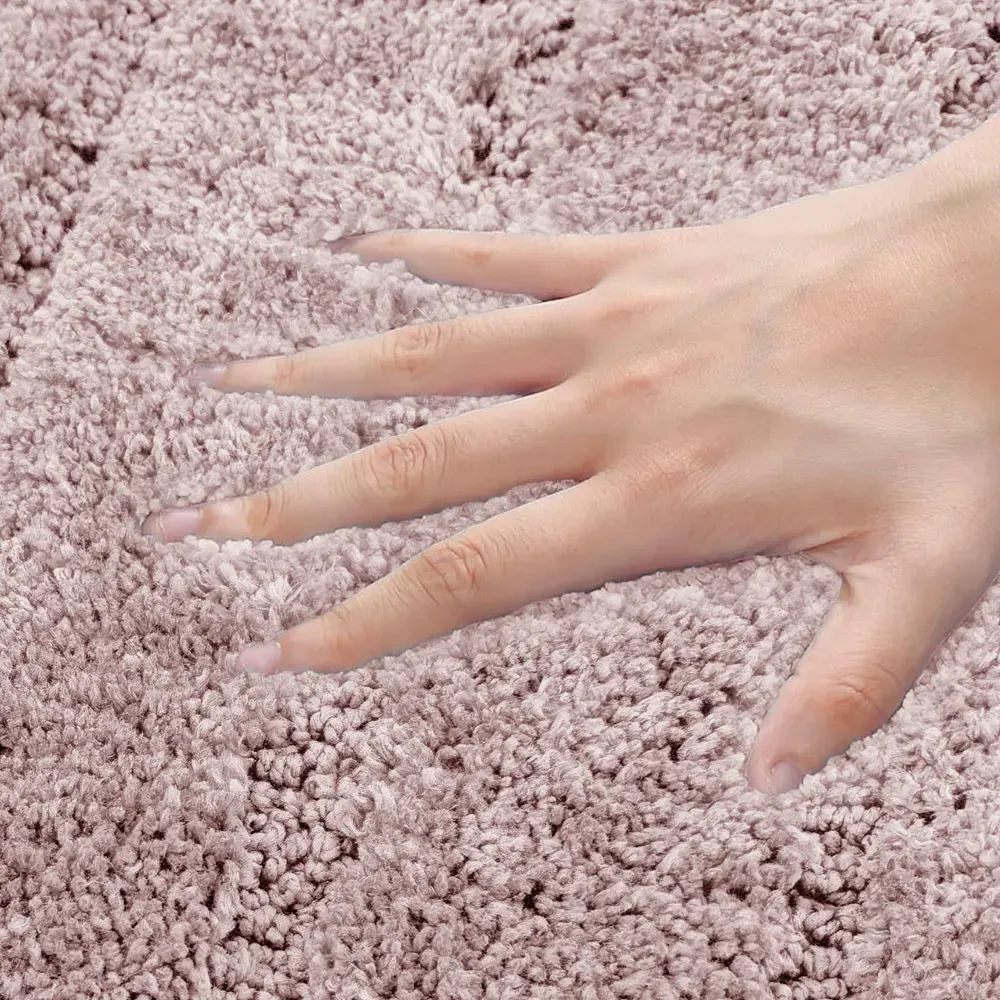 Linear Bath Mat Set - Pink